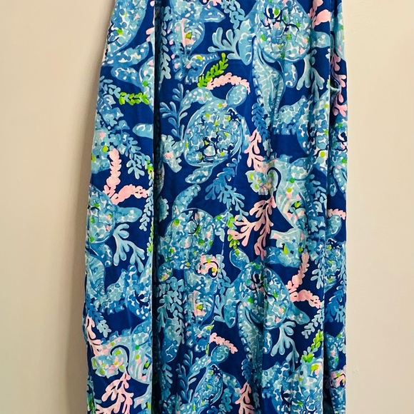 Blue and Pink Sleeveless Dress with Tassels - Picture 2 of 3